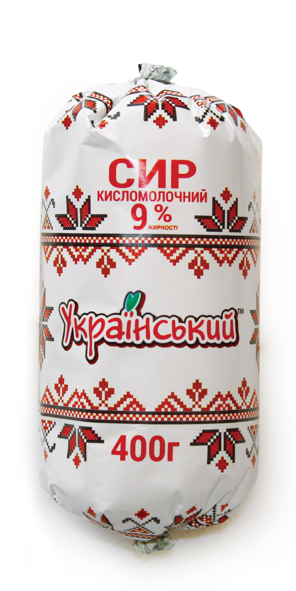 Сир кисломолочний 9% туба 400г Український